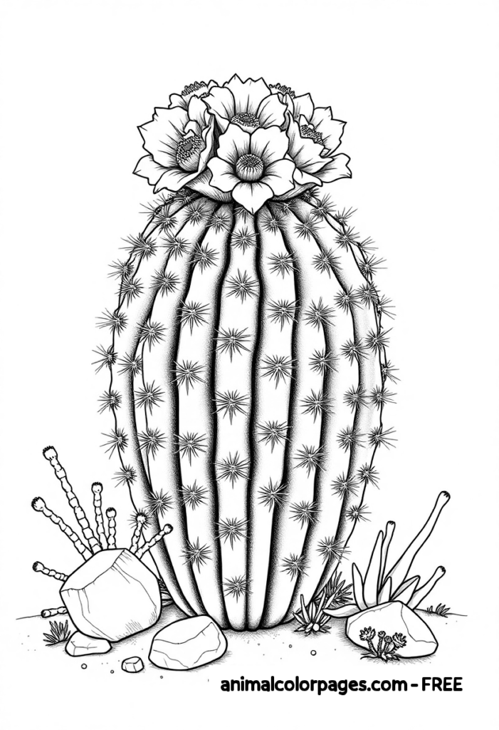 cactus coloring pages realsitic catcus