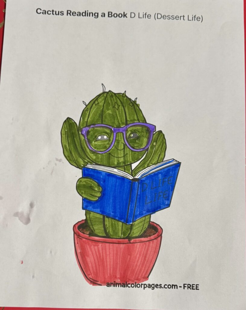 Cactus Coloring Page