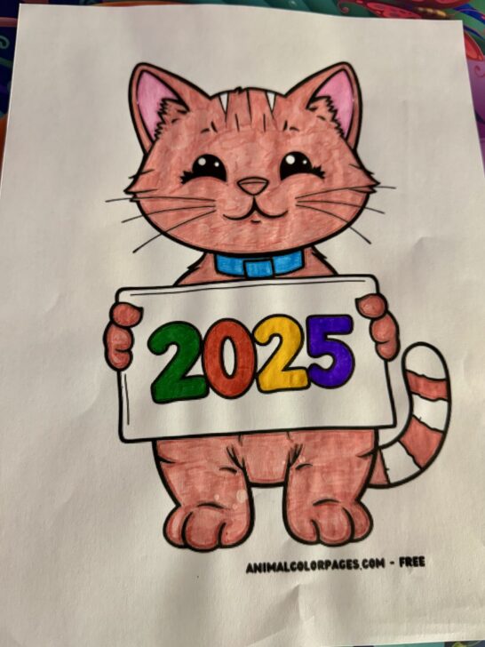 2025 Coloring Page Free