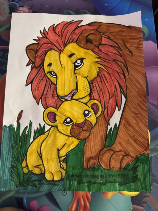Lion Coloring Pages For Kids (Free)