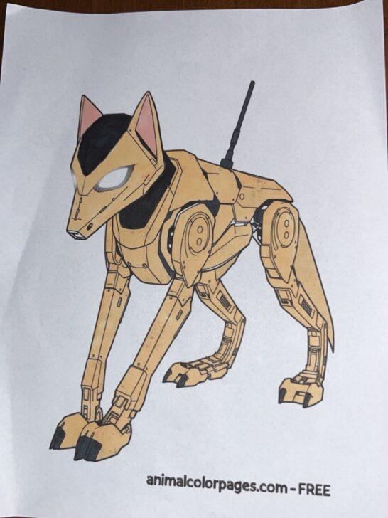 Robot Coloring Pages Free (animals) 40 +